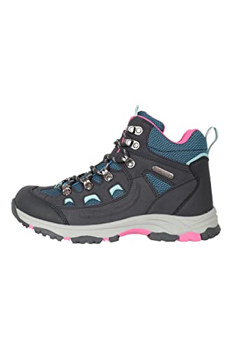 Mountain Warehouse Adventurer Botas Impermeables Infantiles - Calzado IsoDry con Empeine sintético y Protectores de talón y Puntera - para otoño, Invierno y Senderismo Azul Marino 29