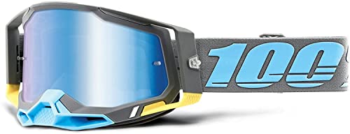 Desconocido De Ciclismo 100% Racecraft 2, Gris, Lente Espejo Azul, Gafas Unisex Adulto, Bleu/noir, Talla Única