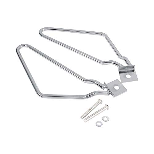 Yosoo Health Gear Paquete de 2 Soportes de Montaje para alforjas para Motocicleta, Soporte para alforjas para XL883/1200 HD1450/1584(Plata)
