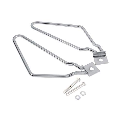 Yosoo Health Gear Paquete de 2 Soportes de Montaje para alforjas para Motocicleta, Soporte para alforjas para XL883/1200 HD1450/1584(Plata)