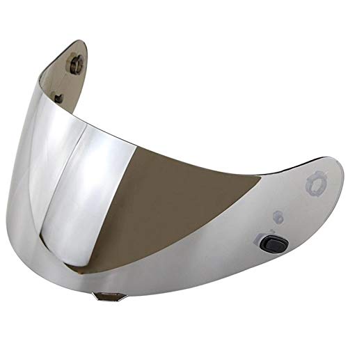 NO LOGO FJY-Visor, Visera de la Motocicleta FOR HJC-16 CL CL-17 CS-15 CS-R2 CS-15 FG-15 TR-1 Parte de la Lente for CS-R1 Escudo de Piezas de los vidrios de la Moto (Color : Plata)