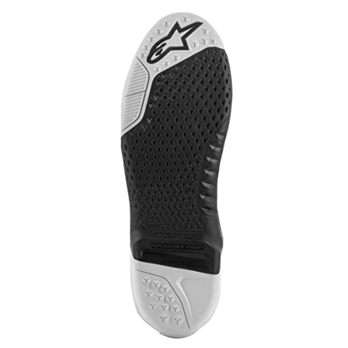 Alpinestars Unisex-Adulto Tech 10 Supervent Suela Negro/Blanco Talla 7/8 (Multi, Talla única)