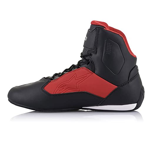 Alpinestars MM93 Austin - Zapatos de moto para hombre, color negro y rojo, talla 40,5