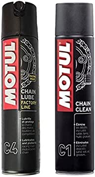 MOTUL Pack +ECONOMICO Spray Cadena C1 400ml Limpia C4 ENGRASE Special Carretera