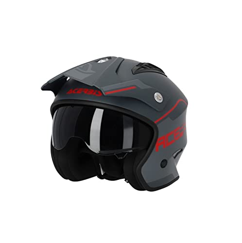 ACERBIS CASCO JET ARIA GREY/RED S