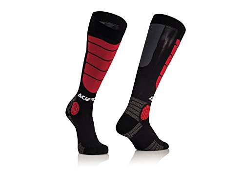 ACERBIS 0021633.323.069 MX Impacto calcetines, Negro/Rojo