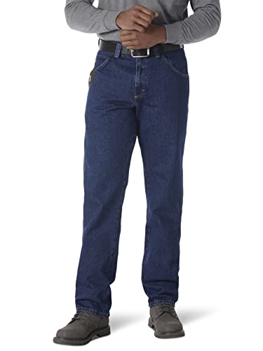 Wrangler Riggs Workwear - Pantalón Vaquero para Hombre, Indigo Antiguo, 52W x 30L