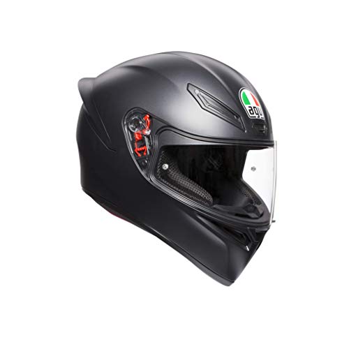 AGV 0281A4I0_003_ML K1 Solid Casco Moto Integral, Negro Mate, ML