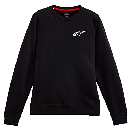 Alpinestars Suéter de cuello redondo sin edad para mujer, Negro, XS