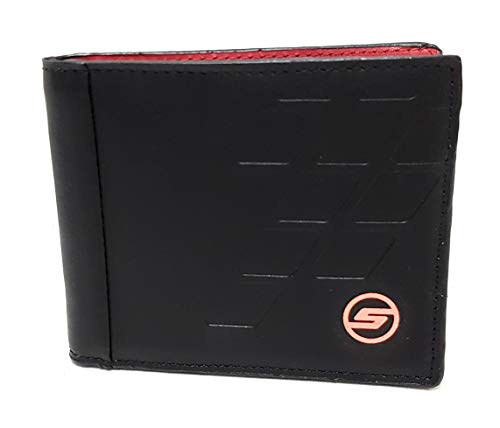 Suomy - Cartera para Tarjetas de crédito y Billetes, Color Negro y Rojo, Art. 1285 11 x 9 x 2 cm