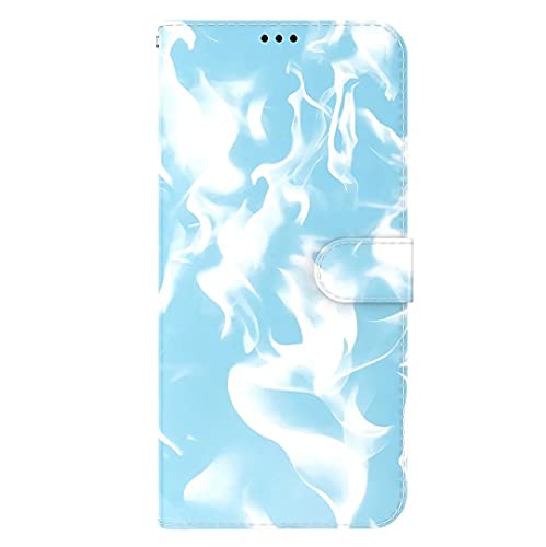 Funda para teléfono móvil compatible con Motorola Moto G73 H¨¹lle, Motorola Moto G73 H¨¹lle, Handyh¨¹lle Funda de piel sintética con tapa para Motorola Moto G73, color azul cielo