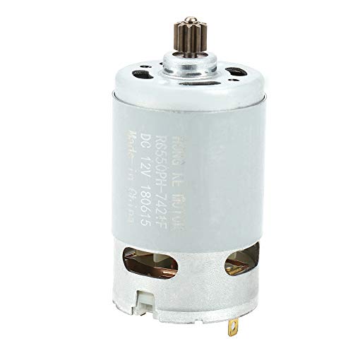 Motor de engranajes, 12V 90W Industrial de una sola velocidad 9 dientes Mini motor Macro Gear DC Motor para taladro eléctrico Máquina Herramienta Accesorios