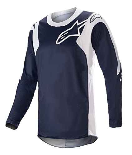 Alpinestars Racer Hoen Motocross Jersey, Azul oscuro/blanco, L