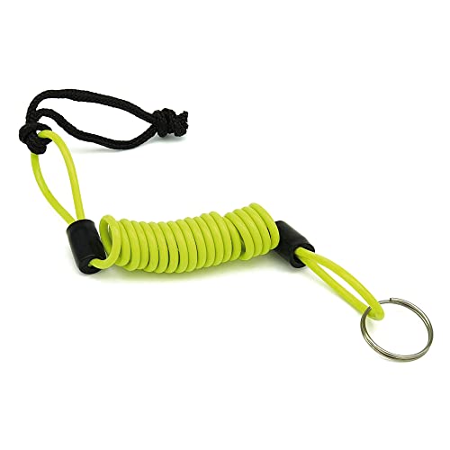 Urban Security 1.2M4 Cable Recordatorio Enrollado Universal Moto Scooter Bicicleta, 1,2m x 4mm, Amarillo