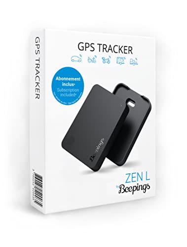 Tracker GPS ZEN L -Detector de Movimiento y Alerta Antirrobo sin Tarjeta SIM.Rastreador GPS para coches, motos, scooters -Resistente al agua y anti interferencias, suscripción incluida en toda Europa.