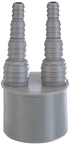 Airfit 50020SN - Boquilla doble para manguera (DN 50, para manguera de 8 a 19 mm), color gris