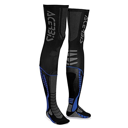 ACERBIS 0021693.316.067.x-leg Pro Calcetines, Negro/Azul, l-xl