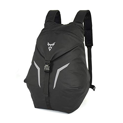 Mochila para Casco de Moto, Mochila Impermeable de Tela Oxford Mochila para Ciclismo de Bicicleta, Mochila Viaje Liviana con Tira Reflectante, Bolso computadora portátil Montar, Mochila de Senderismo