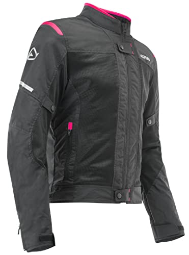 ACERBIS 0023745.723.069 Ramsey Vented-Chaqueta de Moto para Mujer, Color Negro/Rosa, XXL, Unisex-Adult, XL