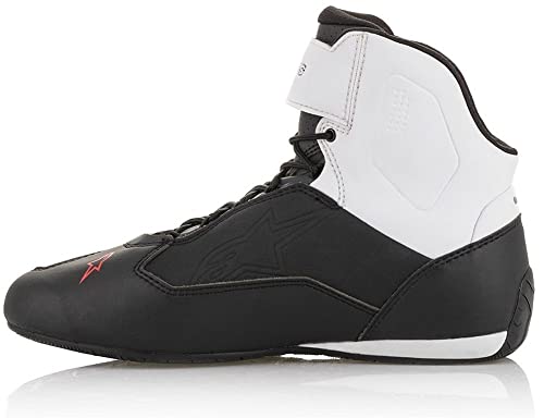 Alpinestars 2510219123-43 - Zapatillas de cuero para hombre multicolor Blanco Rojo Negro 10 (43)