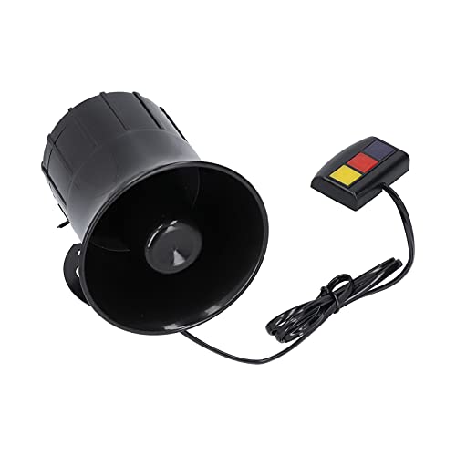 12V 30W 105db Bocina de coche Altavoz de sirena de 3 tonos con micrófono Sistema de PA Sonido de alarma de advertencia de emergencia fuerte Altavoz de sirena Amplificador Bocina para ciclomotores de m