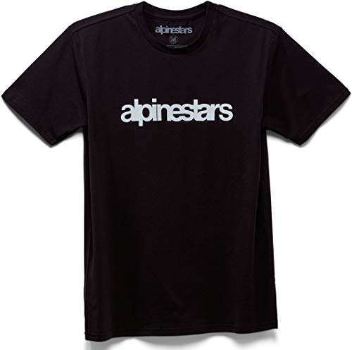 Alpinestars Heritage Word Premium - Camiseta para Hombre, Negro, L