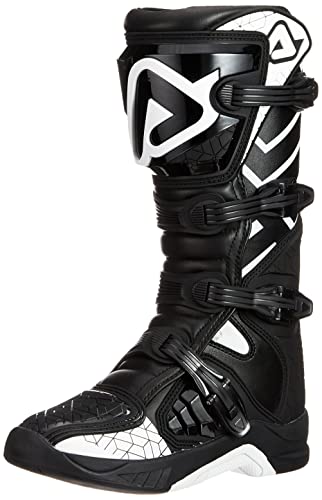 Acerbis Botas Off Road X-Team, color negro/blanco, talla 43