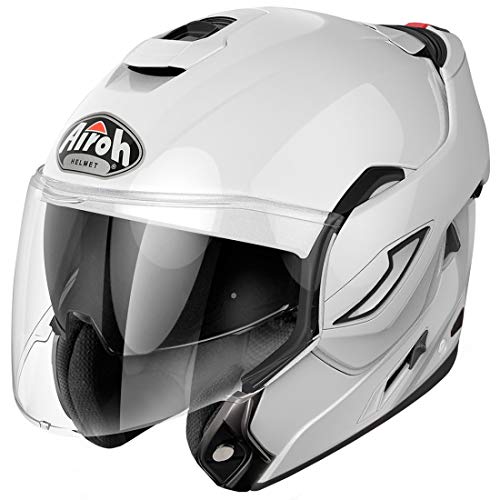 Airoh Rev 19 Cascos, Adultos Unisex, Color White Gloss, M