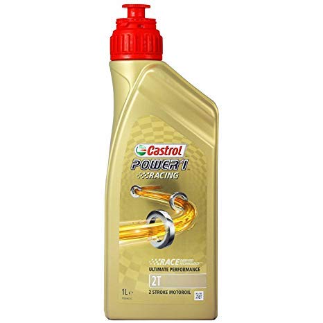 2parts Aceite Castrol Power 1 Racing 2T 2 Tiempos Mezcla Moto Scooter sintético 1L, 1 litro