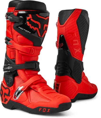 Fox Racing Botas de Motocross Motion, Unisex Adulto, FLO Red, 7