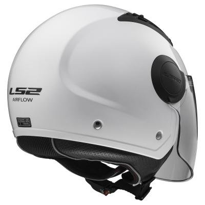 LS2, Casco jet de moto Airflow blanco, S