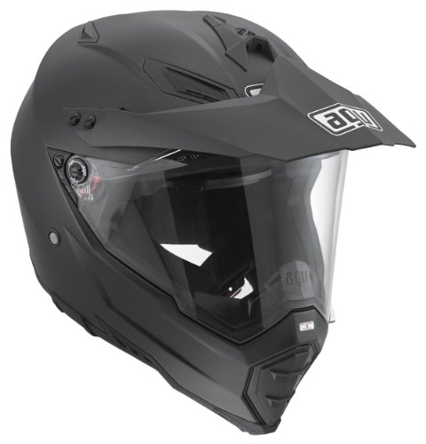 AGV 7611A4C0_002_XXL AX-8 Dual Evo Solid Casco Off Road, Negro, XXL