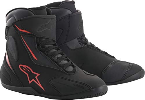 Alpinestars Fastback 2 Drystar® - Zapatillas de motociclismo impermeables, color negro, antracita y rojo, 10,5