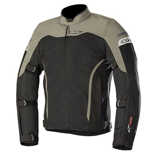 Alpinestars Chaqueta moto Leonis Drystar Air Jacket Black Military Green, Negro/Verde, S