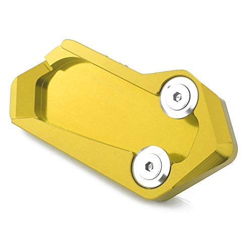 Heinmo CNC Soporte Lateral de Aluminio para Motocicleta Kickstand Sidestand Extensor de Placa Pad pie Lateral Soporte Grande Pad Kickstand para KYMCO AK550 2017-2018, Unisex Adulto, Dorado