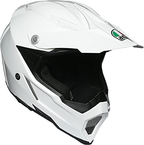 AGV AX-8 EVO Ece Solid Casco, Accesorio Unisex para Adultos, Blanco, S