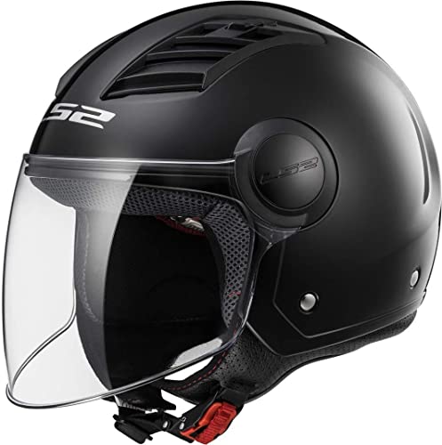 LS2 Casco para moto OF562 Airflow, color Matt Black Long, XXS