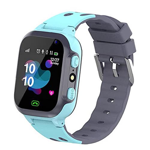 Niños Reloj Inteligente P16 Impermeable de la muñeca Juego SmartWatch Localización Tracker con Alarma de la cámara del Reloj SOS para Niños Niñas Azul, Reloj Inteligente