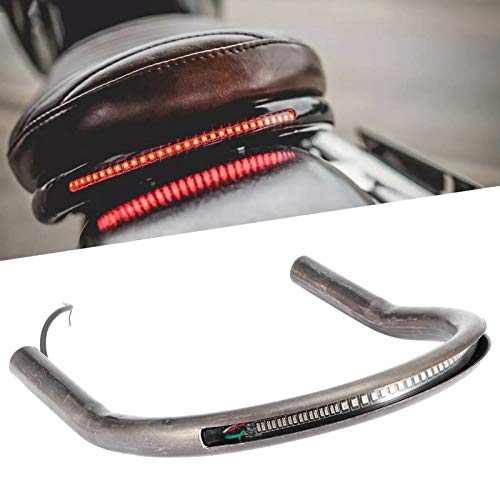 Aukson Cafe Racer Soporte de montaje de bastidor de asiento trasero con luz LED de giro de freno para , señal de giro de freno trasero(230mm)