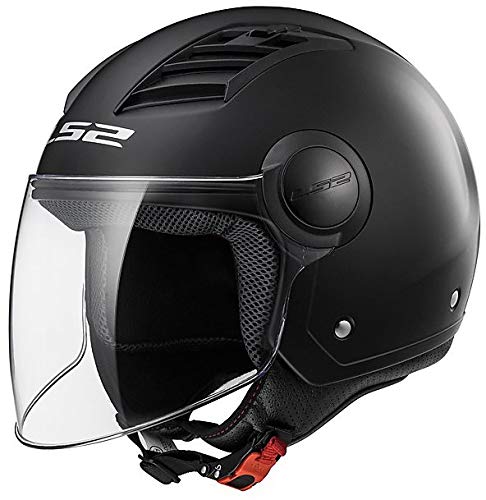 E-BIKERS.IT LS2 Airflow Casco OF562 con visera larga negra mate mate talla M (58 cm)