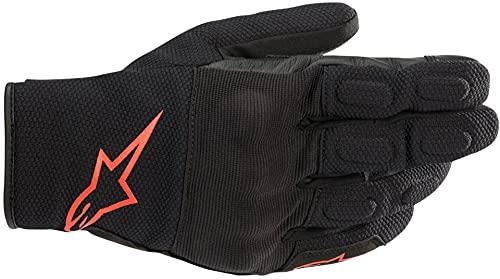 Alpinestars Guantes de Moto S MAX Drystar Guantes Negro Rojo Fluo, Negro/Rojo/Fluo, 35276201030-XXL