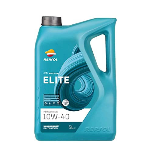 REPSOL aceite lubricante con base sintética para coche ELITE MULTIVÁLVULAS 10W-40 5L