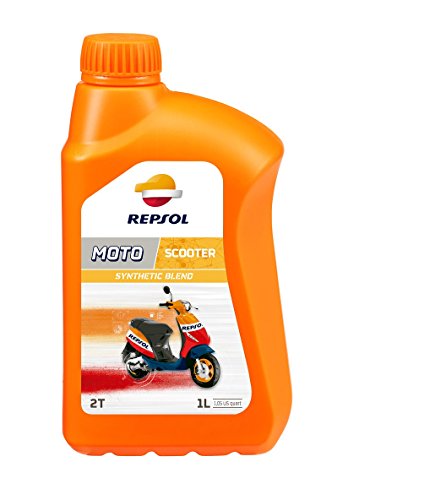 REPSOL Moto Scooter 2T Aceite De Motor Para Moto, 1L