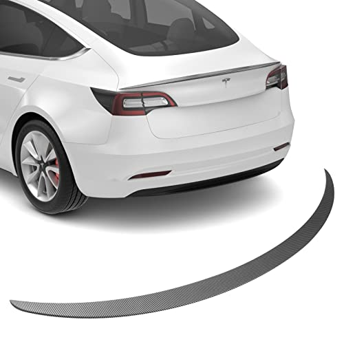 BASENOR Alerón trasero de rendimiento Tesla Model 3 2016-2023 original de fibra de carbono para maletero Gen 2