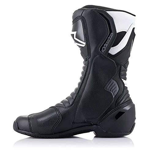 Alpinestars SMX-6 V2 Botas de moto para hombre (negro/blanco/gris/rojo), 41