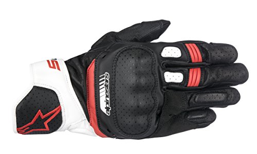 Alpinestars 1694360203 Guante Sp5, Negro/Blanco / Rojo, 9