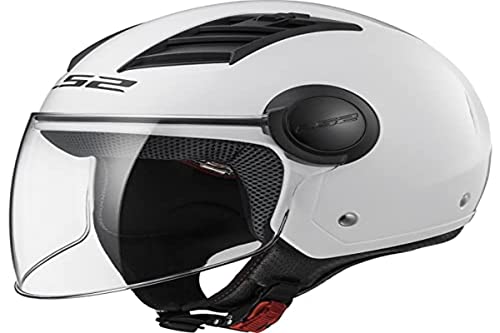 LS2, Casco jet de moto Airflow blanco, XS