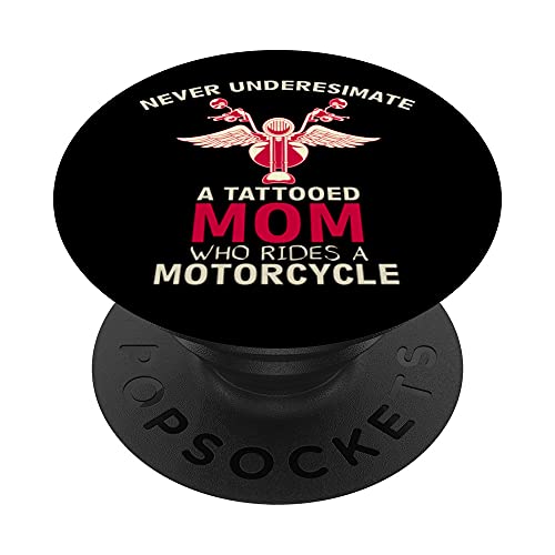 Motera Biker Amante De Las Motos Día De La Madre Motocicleta PopSockets PopGrip Intercambiable