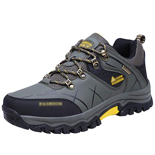 Rengzun Zapatillas de Senderismo para Hombre Impermeables Antideslizante Adventurer Botas de Senderismo Al Aire Libre Botas de Montaña Otoño Invierno