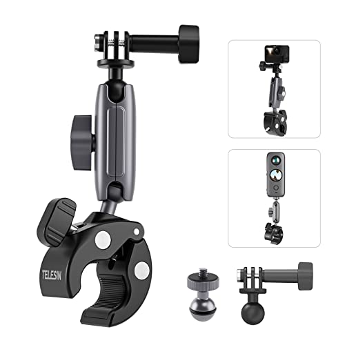 AuyKoo Soporte Metal Monturas Bicicleta/Moto para GoPro, Adaptador de Manillar Motocicleta Bike,Tija y Montaje de Barra Accesorios para GoPro Hero 11 10 9 8 7 6 5,SJCAM,Sony,Insta360,dji OSMO,AKASO